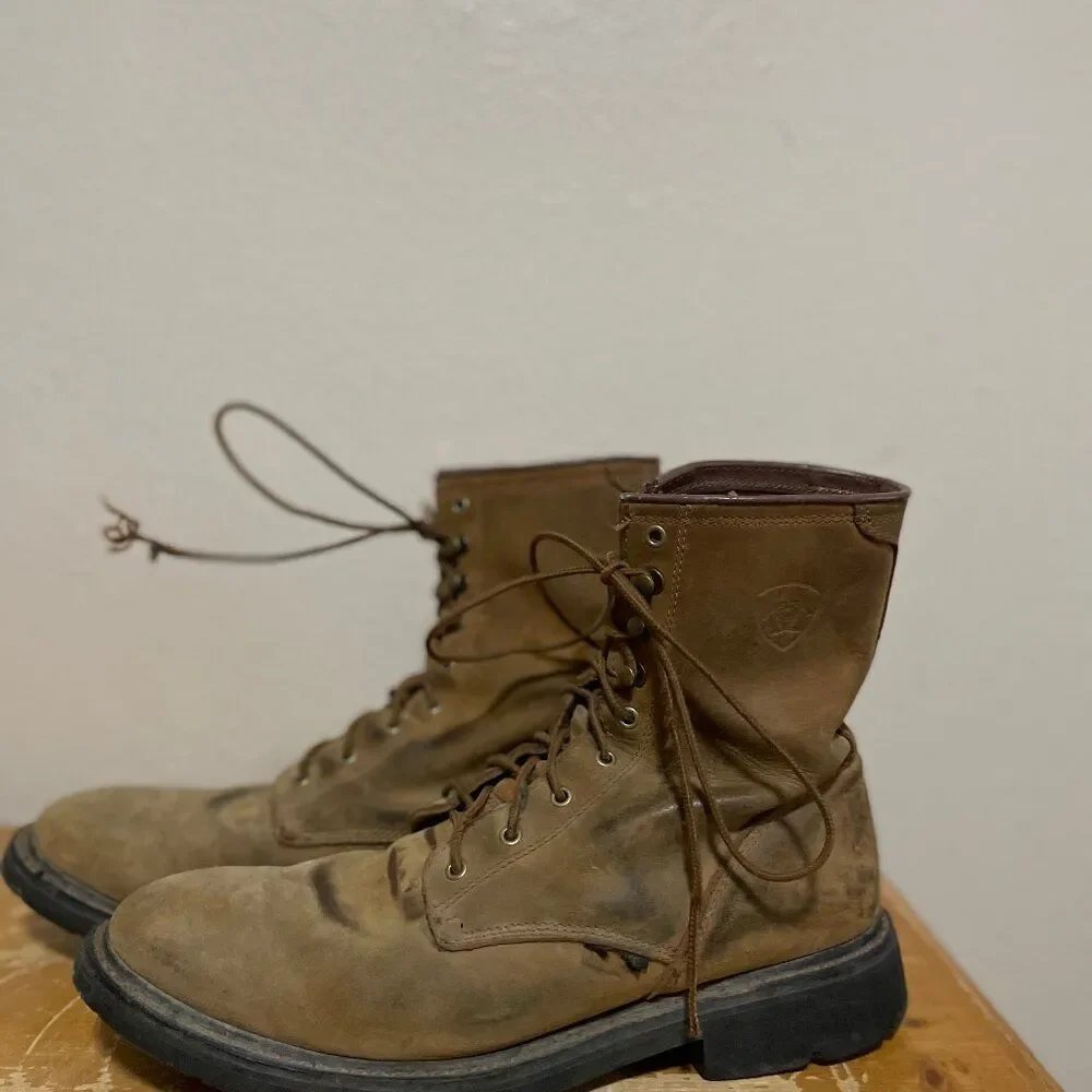 Ariat Impact Cascade Leather Work Boot Brown Performance Lace Up Men's Sz 13D